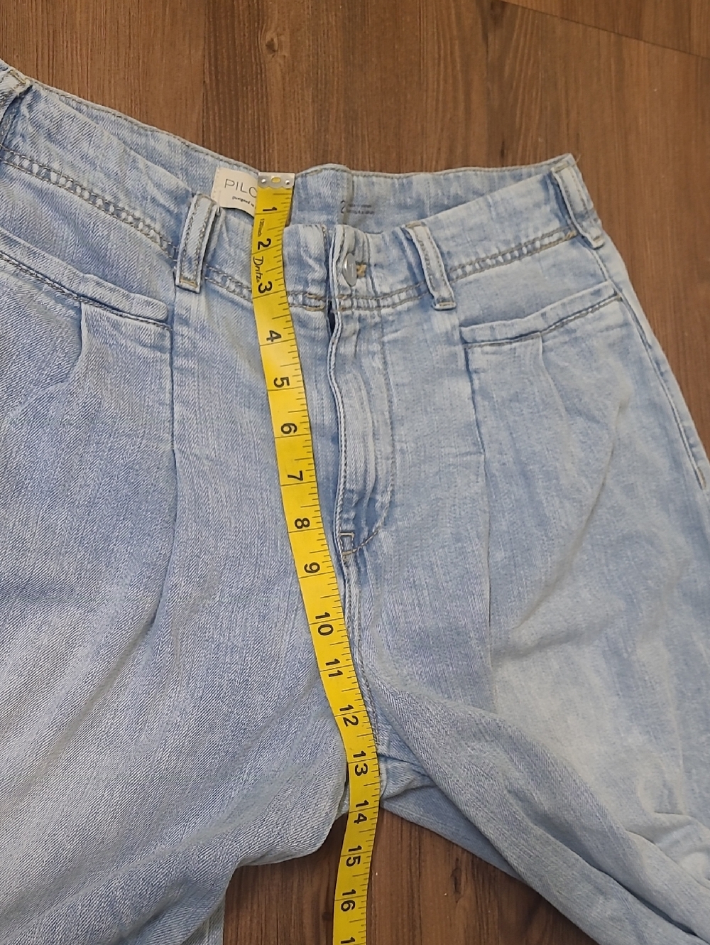 Pilcro Light Blue Wide-Leg Denim Jeans - Picture 6 of 15